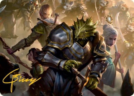 You Come to the Gnoll Camp Art Card (Gold-Stamped Signature) [Dungeons & Dragons: Adventures in the Forgotten Realms Art Series] MTG Single Magic: The Gathering  | Multizone: Comics And Games