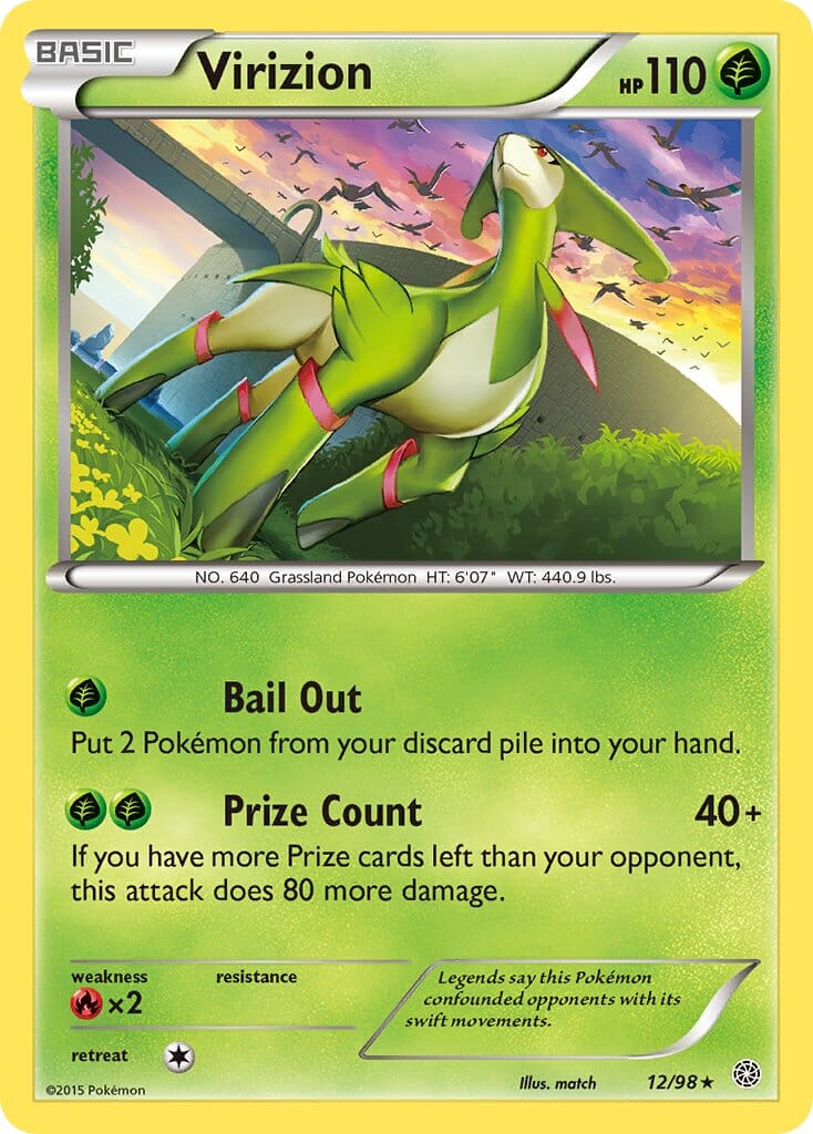 Virizion (12/98) (Theme Deck Exclusive) [XY: Ancient Origins] Pokemon Single Pokémon  | Multizone: Comics And Games