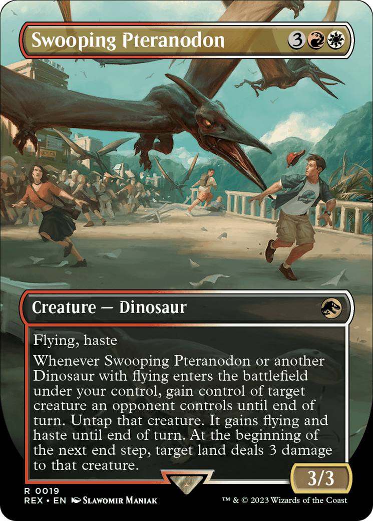 Swooping Pteranodon (Borderless) [Jurassic World Collection] MTG Single Magic: The Gathering  | Multizone: Comics And Games