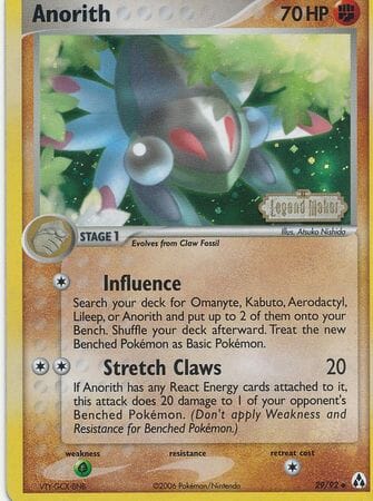 Anorith (29/92) (Stamped) [EX: Legend Maker] Pokemon Single Pokémon  | Multizone: Comics And Games