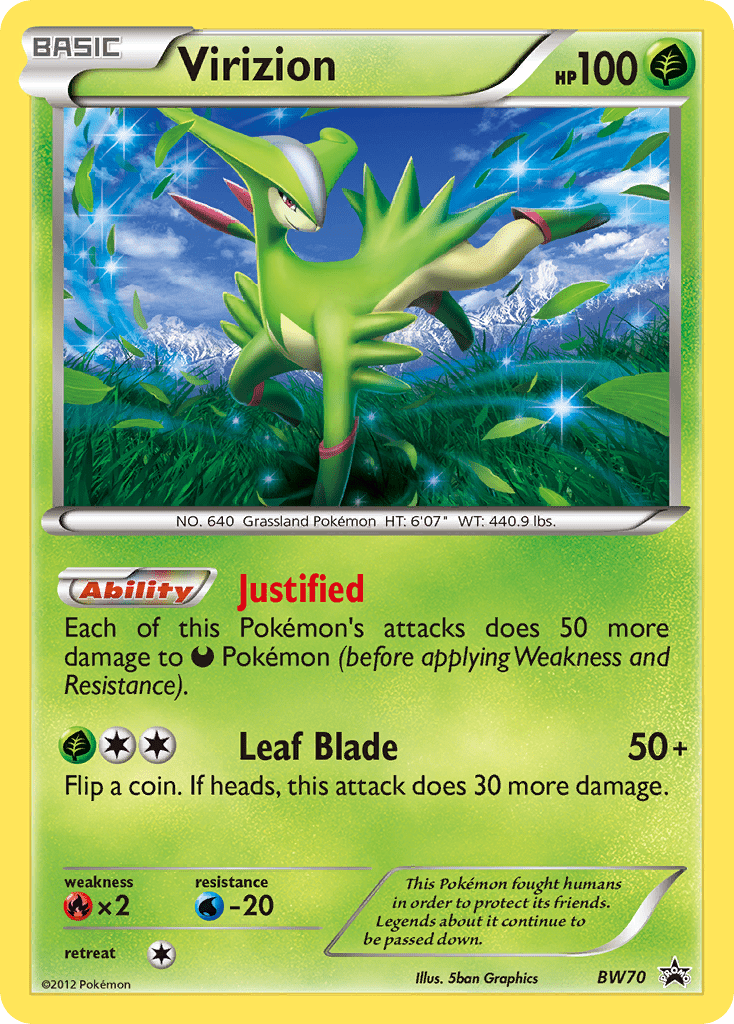 Virizion (BW70) [Black & White: Black Star Promos] Pokemon Single Pokémon  | Multizone: Comics And Games