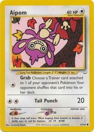 Aipom (41/64) [Neo Revelation Unlimited] Pokemon Single Pokémon  | Multizone: Comics And Games