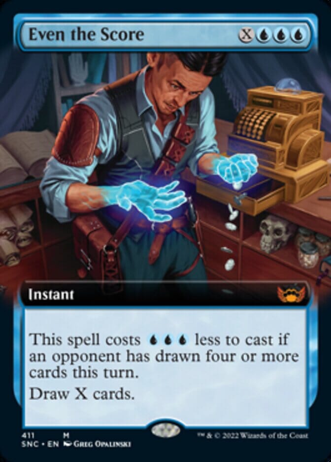 Even the Score (Extended Art) [Streets of New Capenna] MTG Single Magic: The Gathering  | Multizone: Comics And Games