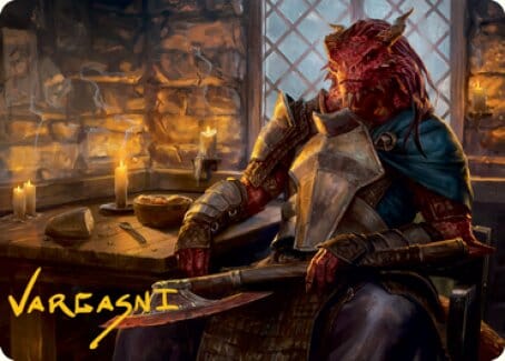 Jaded Sell-Sword Art Card (Gold-Stamped Signature) [Dungeons & Dragons: Adventures in the Forgotten Realms Art Series] MTG Single Magic: The Gathering  | Multizone: Comics And Games