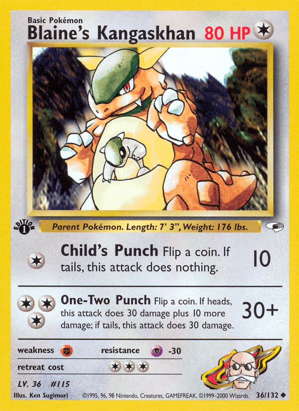 Blaine's Kangaskhan (36/132) [Gym Heroes 1st Edition] Pokemon Single Pokémon  | Multizone: Comics And Games