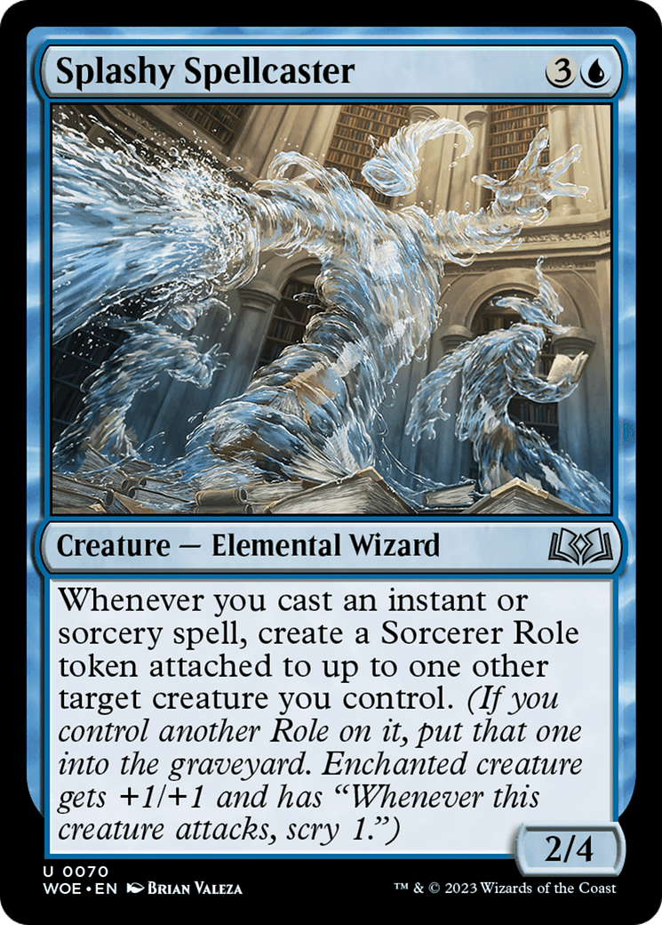 Splashy Spellcaster [Wilds of Eldraine] MTG Single Magic: The Gathering  | Multizone: Comics And Games