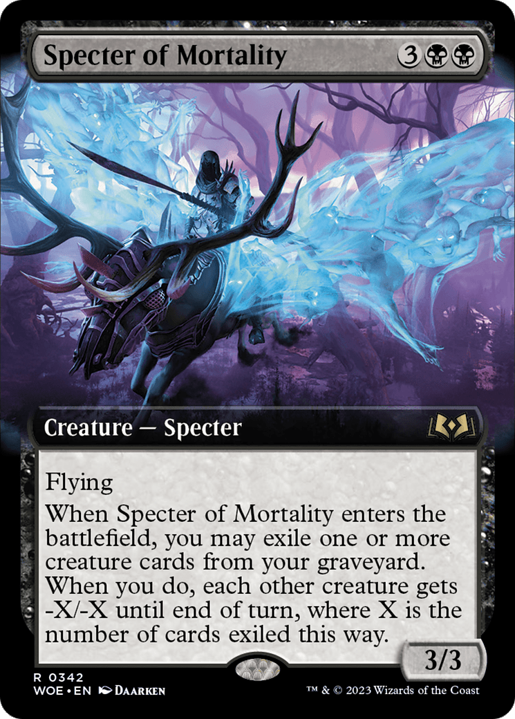 Specter of Mortality (Extended Art) [Wilds of Eldraine] MTG Single Magic: The Gathering  | Multizone: Comics And Games