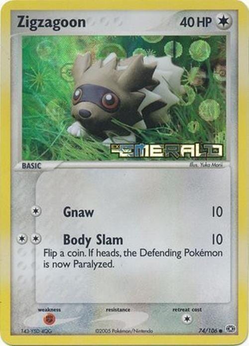 Zigzagoon (74/106) (Stamped) [EX: Emerald] Pokemon Single Pokémon  | Multizone: Comics And Games