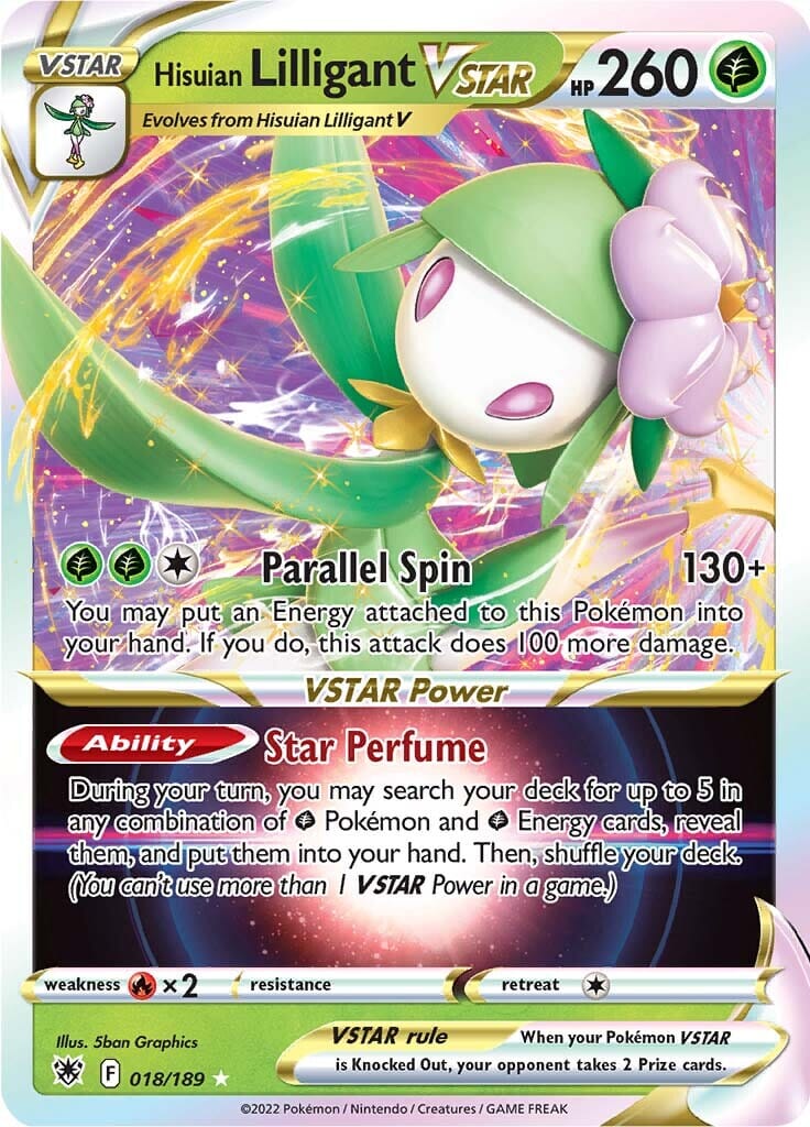 Hisuian Lilligant VSTAR (018/189) [Sword & Shield: Astral Radiance] Pokemon Single Pokémon  | Multizone: Comics And Games