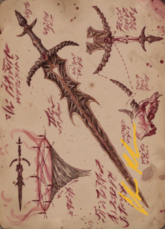 Blackblade Reforged Art Card (Gold-Stamped Signature) [The Brothers' War Art Series] MTG Single Magic: The Gathering  | Multizone: Comics And Games