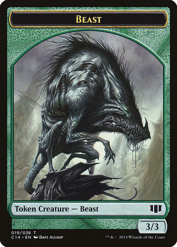 Elemental // Beast (019/036) Double-sided Token [Commander 2014 Tokens] MTG Single Magic: The Gathering  | Multizone: Comics And Games