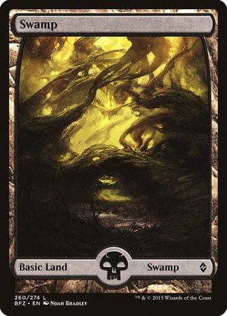 Swamp (260) - Full Art [Battle for Zendikar] MTG Single Magic: The Gathering  | Multizone: Comics And Games