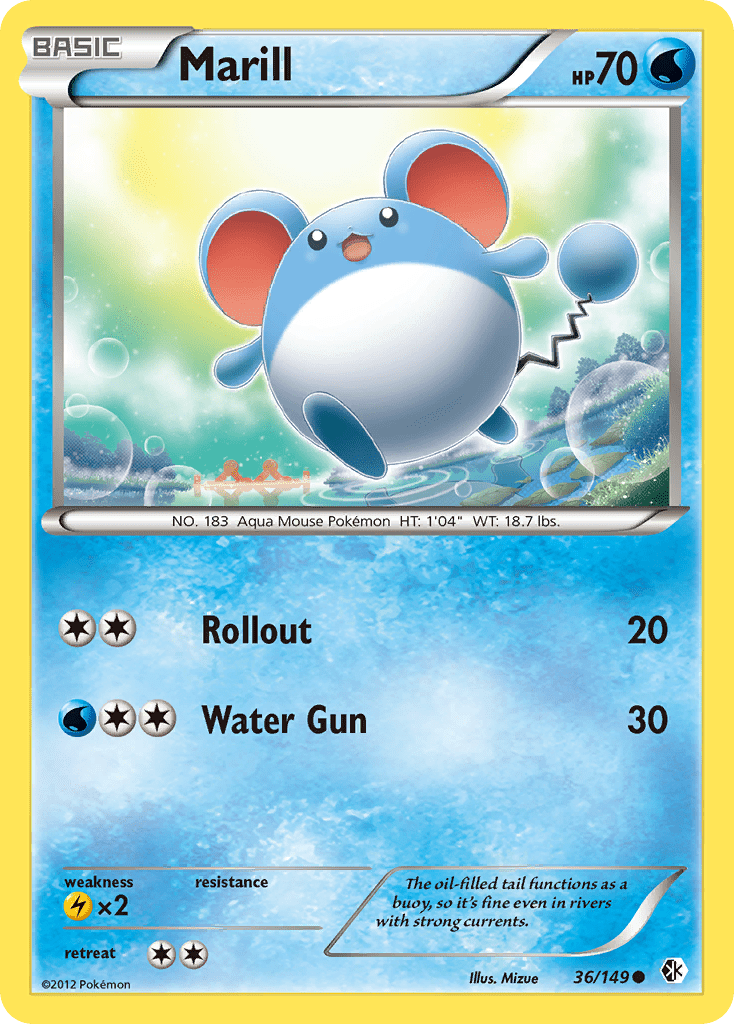 Marill (36/149) [Black & White: Boundaries Crossed] Pokemon Single Pokémon  | Multizone: Comics And Games
