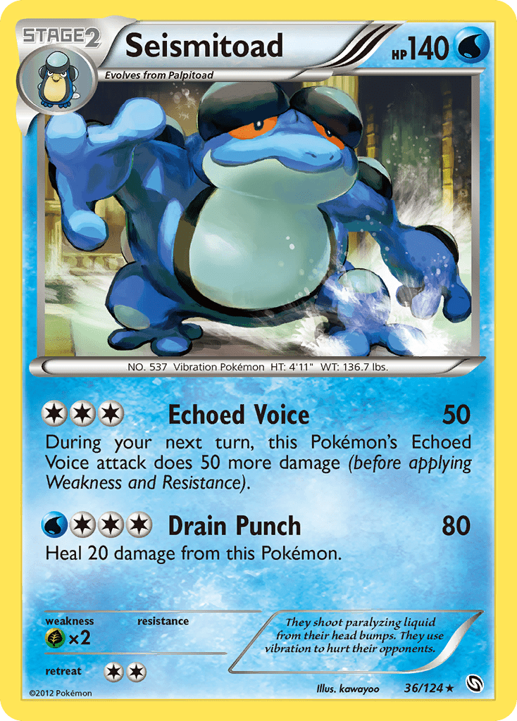 Seismitoad (36/124) [Black & White: Dragons Exalted] Pokemon Single Pokémon  | Multizone: Comics And Games