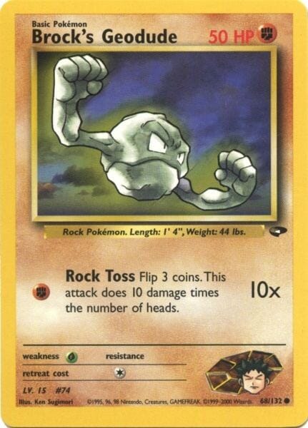 Brock's Geodude (68/132) [Gym Challenge Unlimited] Pokemon Single Pokémon  | Multizone: Comics And Games