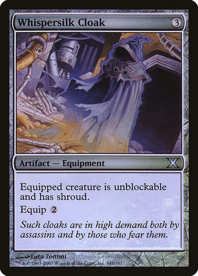 Whispersilk Cloak (Premium Foil) [Tenth Edition] MTG Single Magic: The Gathering  | Multizone: Comics And Games