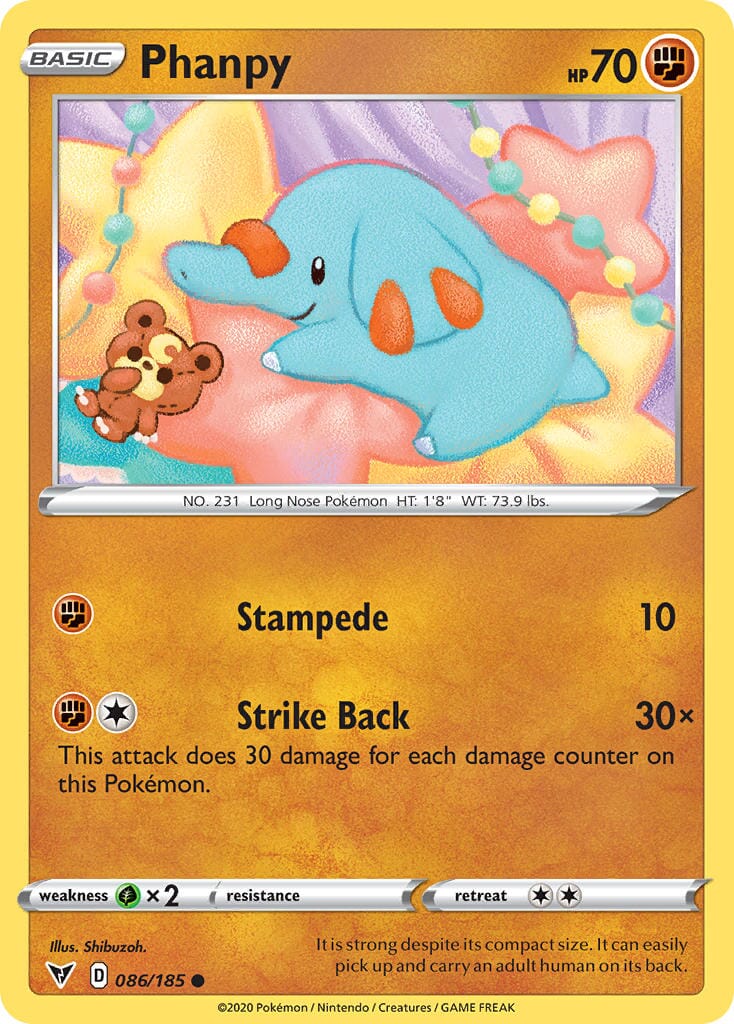 Phanpy (086/185) [Sword & Shield: Vivid Voltage] Pokemon Single Pokémon  | Multizone: Comics And Games