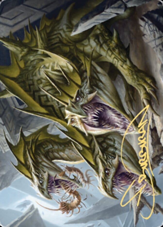 Grakmaw, Skyclave Ravager Art Card (Gold-Stamped Signature) [Zendikar Rising Art Series] MTG Single Magic: The Gathering  | Multizone: Comics And Games
