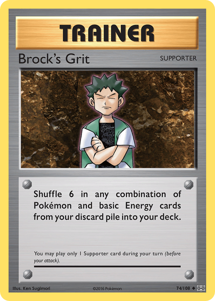 Brock's Grit (74/108) [XY: Evolutions] Pokemon Single Pokémon  | Multizone: Comics And Games
