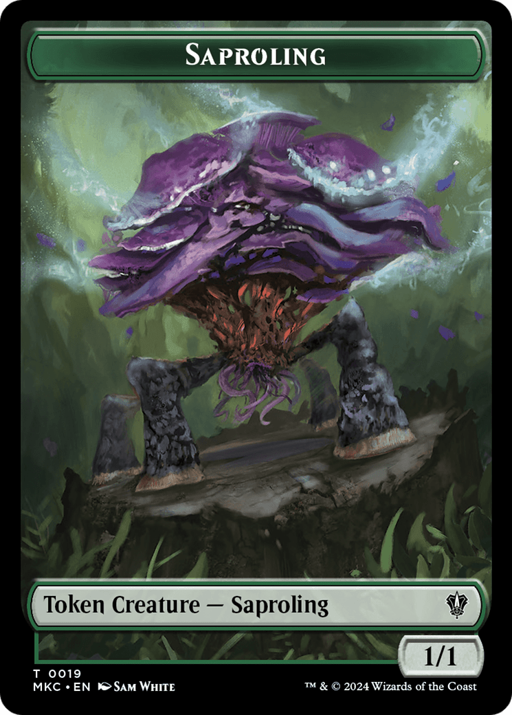 Saproling // Morph Double-Sided Token [Murders at Karlov Manor Commander Tokens] MTG Single Magic: The Gathering  | Multizone: Comics And Games