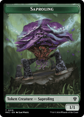 Saproling // Morph Double-Sided Token [Murders at Karlov Manor Commander Tokens] MTG Single Magic: The Gathering  | Multizone: Comics And Games