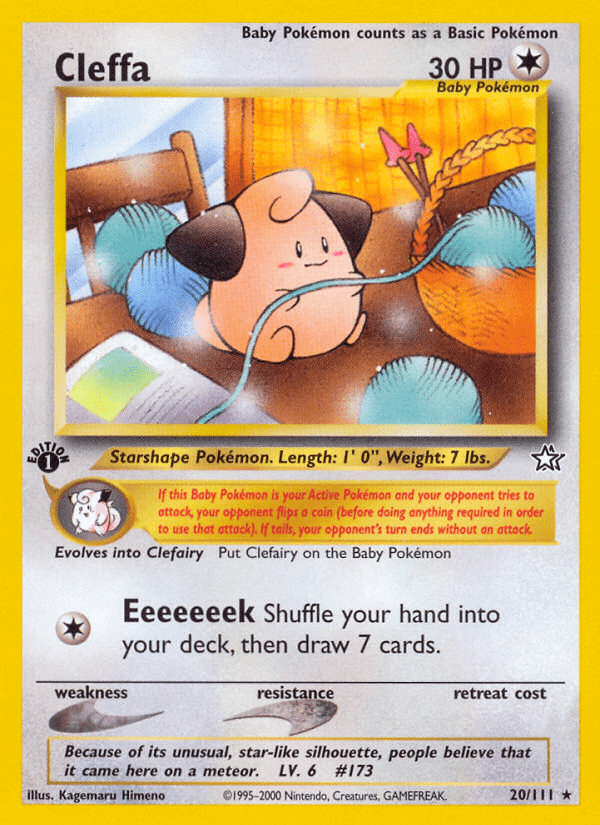 Cleffa (20/111) [Neo Genesis 1st Edition] Pokemon Single Pokémon  | Multizone: Comics And Games