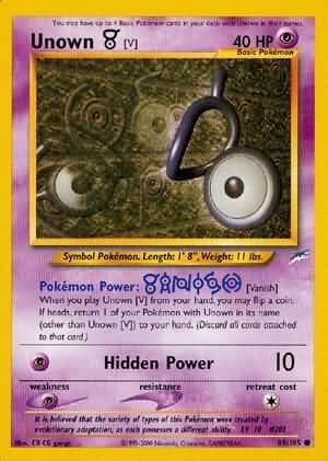 Unown [V] (89/105) [Neo Destiny Unlimited] Pokemon Single Pokémon  | Multizone: Comics And Games