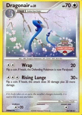 Dragonair (52/146) (State Province Territory Championship) [Diamond & Pearl: Legends Awakened] Pokemon Single Pokémon  | Multizone: Comics And Games