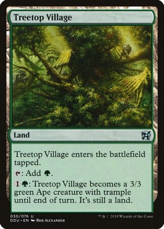 Treetop Village [Duel Decks: Elves vs. Inventors] MTG Single Magic: The Gathering  | Multizone: Comics And Games