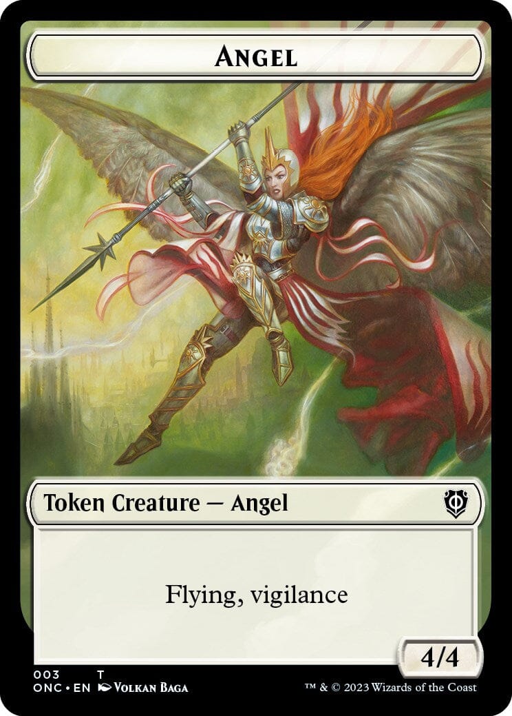 Soldier (008) // Angel Double-Sided Token [Phyrexia: All Will Be One Commander Tokens] MTG Single Magic: The Gathering  | Multizone: Comics And Games