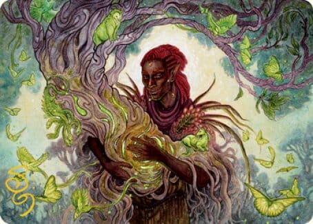 Circle of Dreams Druid Art Card (Gold-Stamped Signature) [Dungeons & Dragons: Adventures in the Forgotten Realms Art Series] MTG Single Magic: The Gathering  | Multizone: Comics And Games
