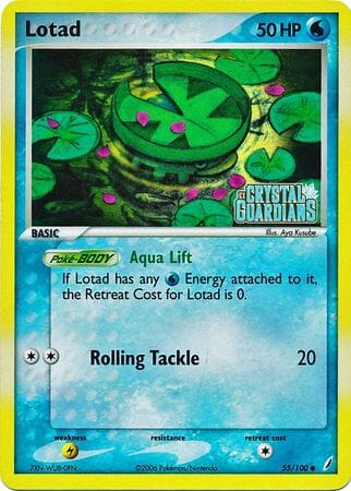 Lotad (55/100) (Stamped) [EX: Crystal Guardians] Pokemon Single Pokémon  | Multizone: Comics And Games