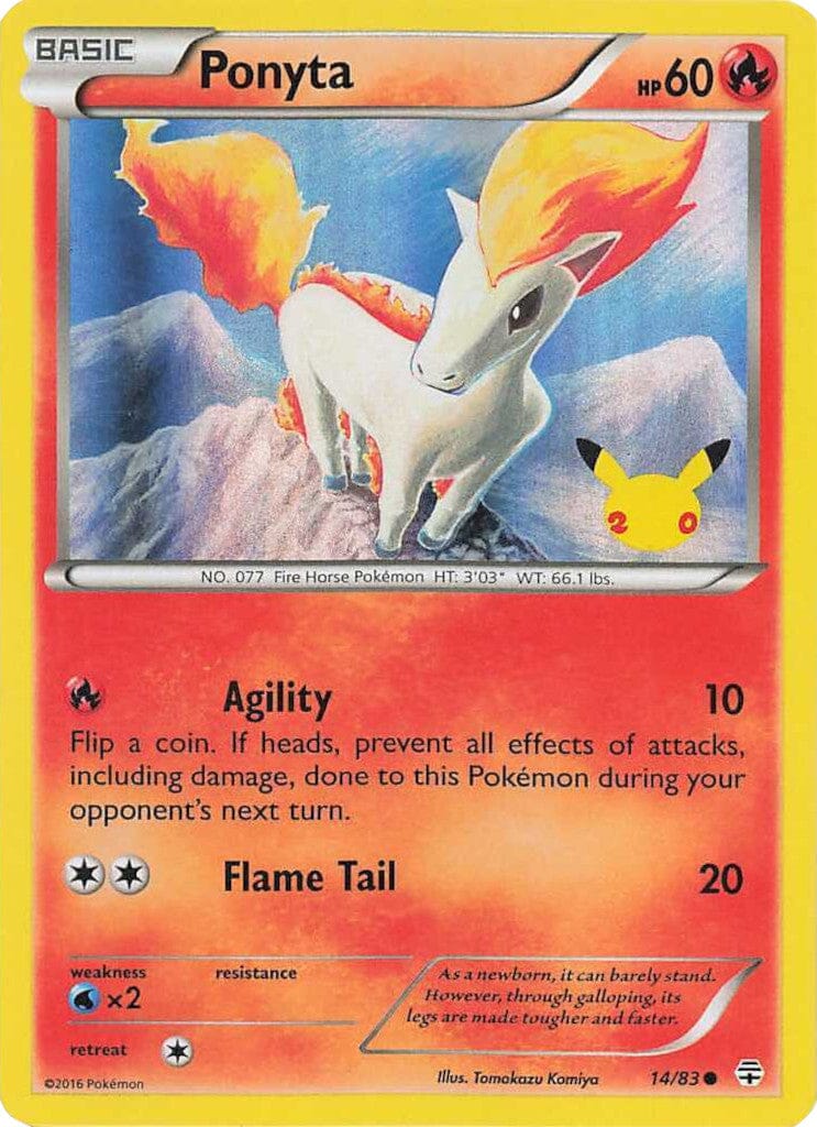 Ponyta (14/83) (20th Anniversary Stamp) [XY: Generations] Pokemon Single Pokémon  | Multizone: Comics And Games