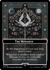 The Monarch // Treasure Double-Sided Token [The Lord of the Rings: Tales of Middle-Earth Commander Tokens] MTG Single Magic: The Gathering  | Multizone: Comics And Games