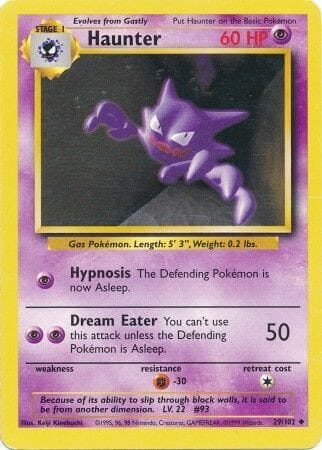 Haunter (29/102) [Base Set Unlimited] Pokemon Single Pokémon  | Multizone: Comics And Games