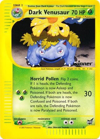 Dark Venusaur (7) (Winner) [Best of Promos] Pokemon Single Pokémon  | Multizone: Comics And Games