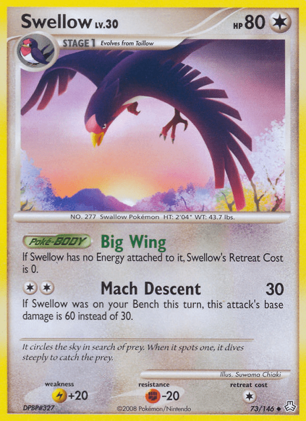 Swellow (73/146) [Diamond & Pearl: Legends Awakened] Pokemon Single Pokémon  | Multizone: Comics And Games