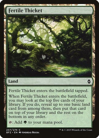 Fertile Thicket [Battle for Zendikar] MTG Single Magic: The Gathering  | Multizone: Comics And Games