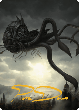 Nautiloid Ship Art Card (Gold-Stamped Signature) [Commander Legends: Battle for Baldur's Gate Art Series] MTG Single Magic: The Gathering  | Multizone: Comics And Games