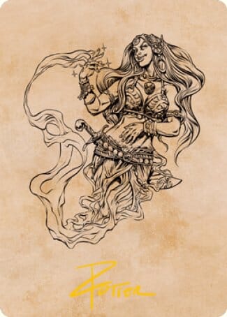 Djinni Windseer (Showcase) Art Card (Gold-Stamped Signature) [Dungeons & Dragons: Adventures in the Forgotten Realms Art Series] MTG Single Magic: The Gathering  | Multizone: Comics And Games