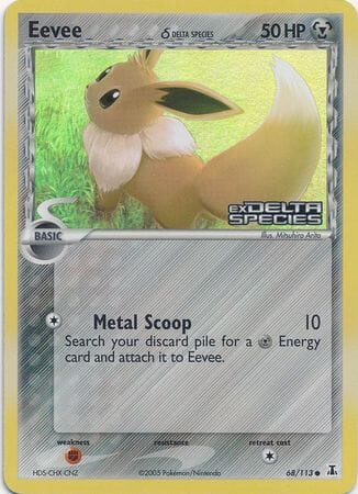 Eevee (68/113) (Delta Species) (Stamped) [EX: Delta Species] Pokemon Single Pokémon  | Multizone: Comics And Games