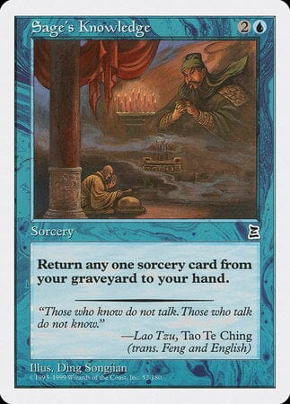 Sage's Knowledge [Portal Three Kingdoms] MTG Single Magic: The Gathering  | Multizone: Comics And Games