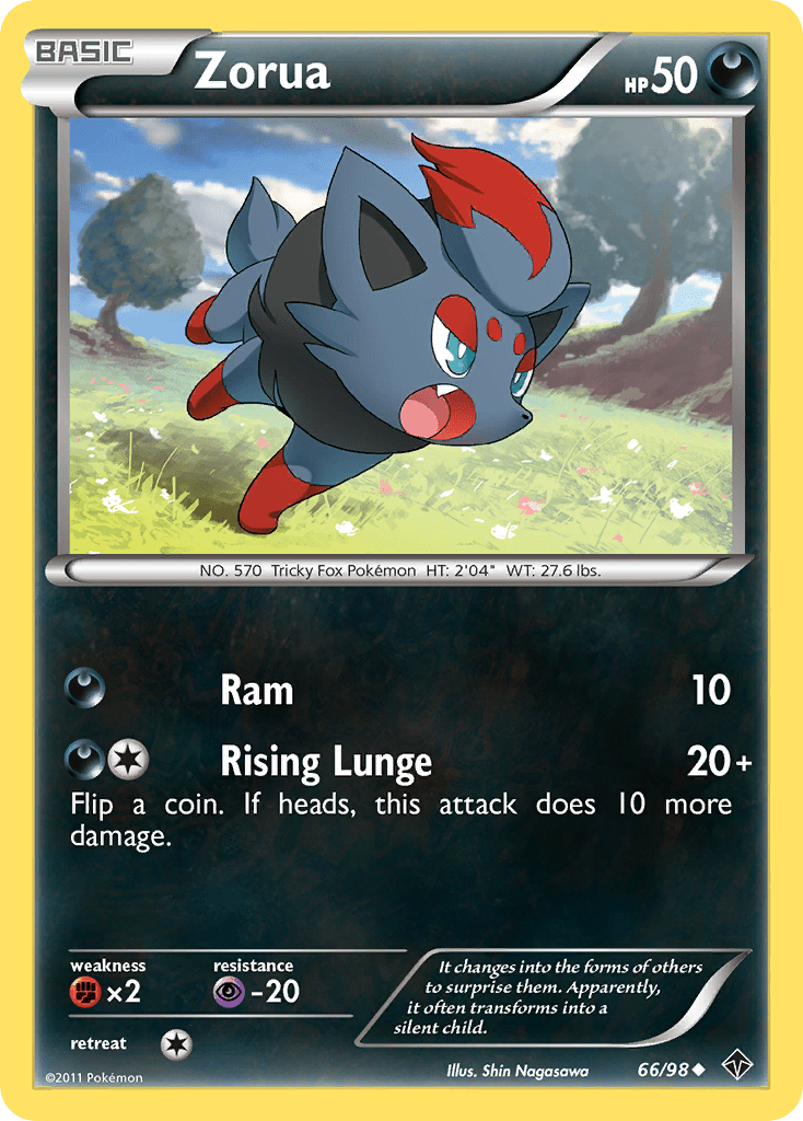 Zorua (66/98) [Black & White: Emerging Powers] Pokemon Single Pokémon  | Multizone: Comics And Games