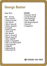1996 George Baxter Decklist Card [World Championship Decks] MTG Single Magic: The Gathering  | Multizone: Comics And Games