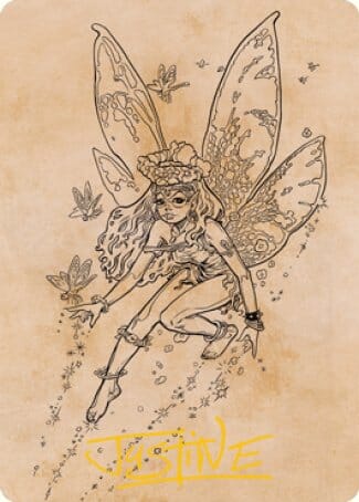 Pixie Guide (Showcase) Art Card (Gold-Stamped Signature) [Dungeons & Dragons: Adventures in the Forgotten Realms Art Series] MTG Single Magic: The Gathering  | Multizone: Comics And Games