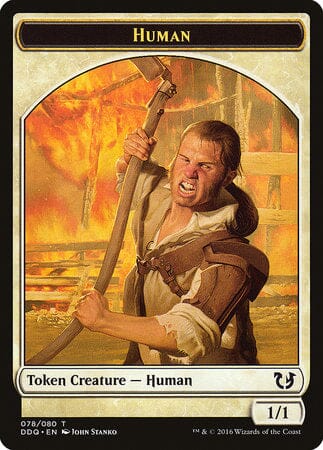 Human Token [Duel Decks: Blessed vs. Cursed] MTG Single Magic: The Gathering  | Multizone: Comics And Games