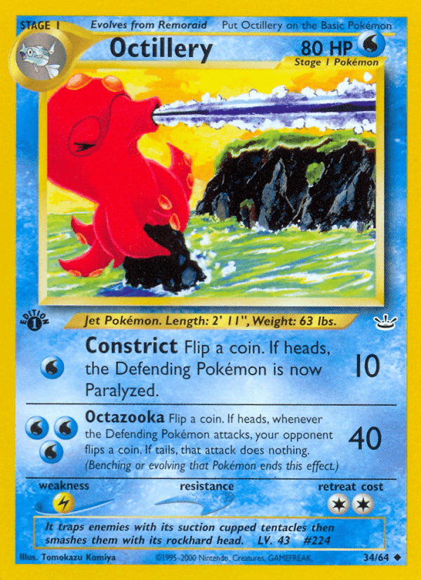 Octillery (34/64) [Neo Revelation 1st Edition] Pokemon Single Pokémon  | Multizone: Comics And Games