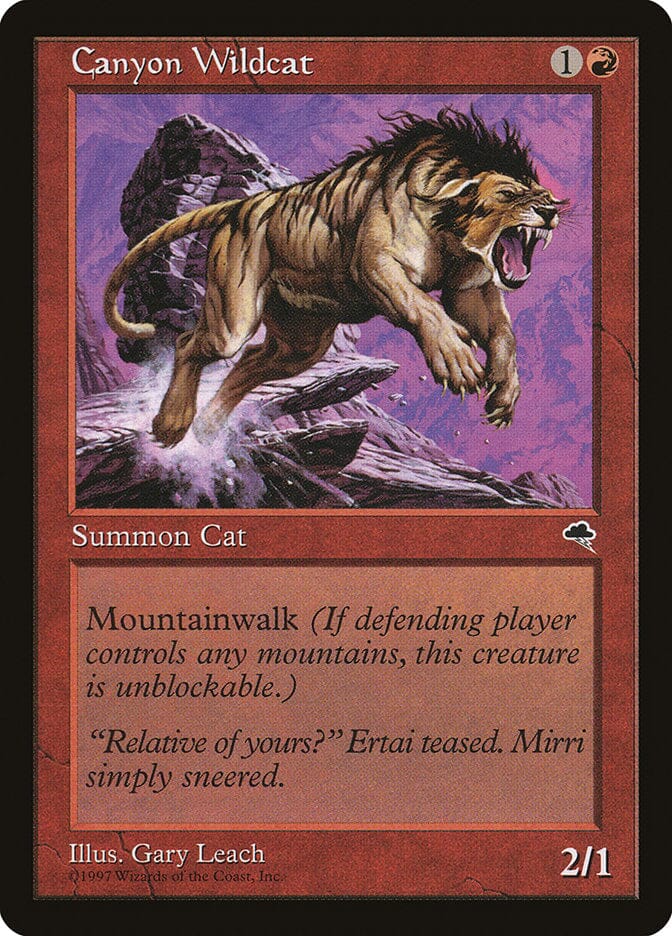 Canyon Wildcat [Tempest] MTG Single Magic: The Gathering  | Multizone: Comics And Games