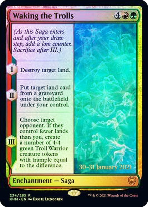 Waking the Trolls [Kaldheim Prerelease Promos] MTG Single Magic: The Gathering  | Multizone: Comics And Games