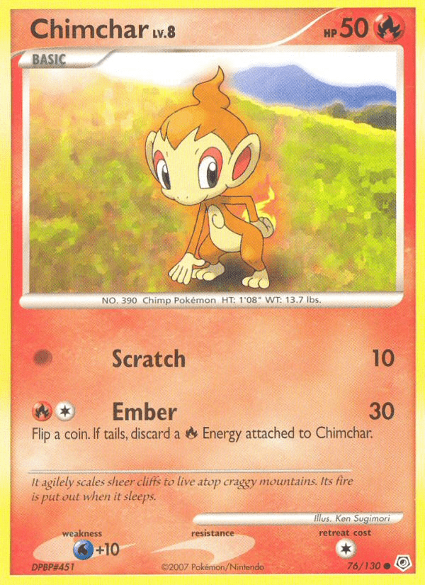 Chimchar (76/130) [Diamond & Pearl: Base Set] Pokemon Single Pokémon  | Multizone: Comics And Games